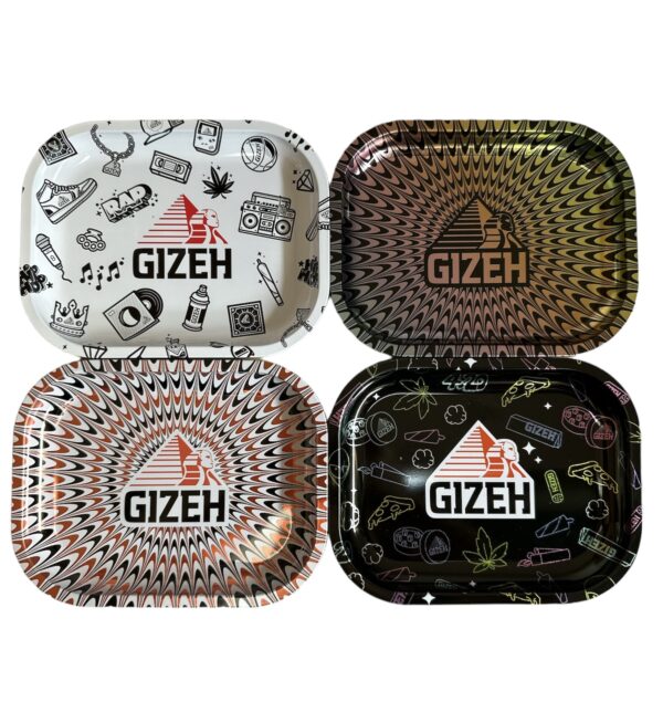 Gizeh Rolling Tray Dreh-Tablett Metall GIZEH TRIPPY MIX