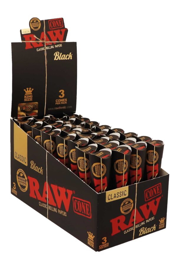 RAW BLACK CONE 3PKS