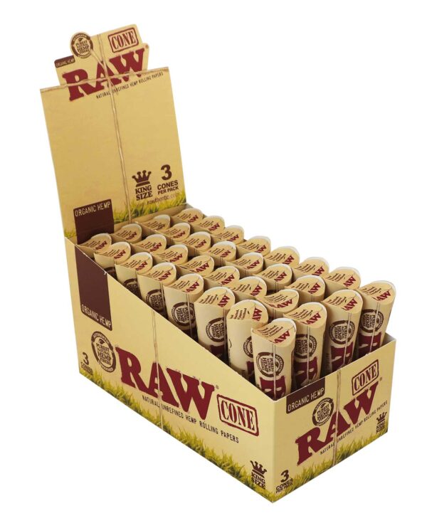 RAW ORGANIC CONE 3PKS