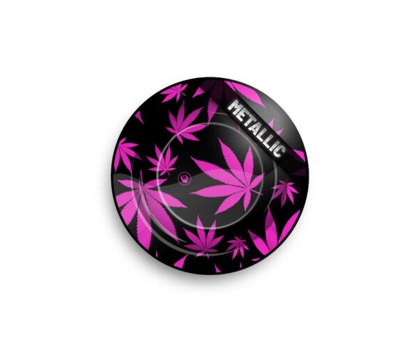 FIRE-FLOW™ Metal Ashtray Leaves Pink metallic (⌀135 mm)